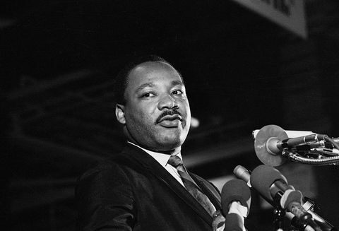 оригинални натпис 431968 мемфис, тн једна од последњих слика др Мартина Лутера Кинга, млађег како говори на масовном митингу 3. априла у Мемфису када је рекао да ће не заустави своје планове за масовне демонстрације заказане за 8. април упркос савезној забрани, добитник Нобелове награде за мир је оборен снајперским метком, април 4