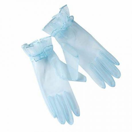 Кратке рукавице у светло плавој боји
