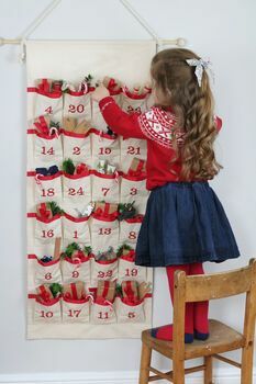 Луксузни персонализовани адвентски календар од тканине