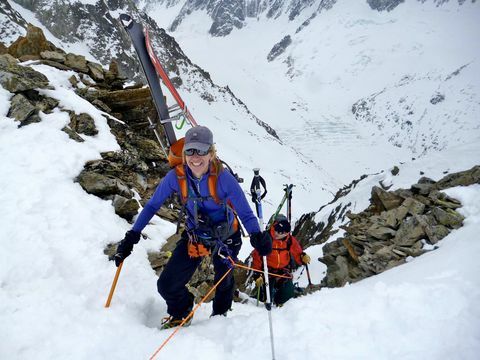 планински пењач жена снежни лед