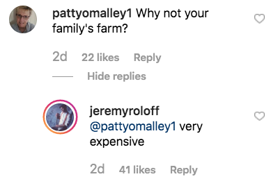 Коментар Јеремија Ролоффа на Инстаграму о себи и Аудреи на фарми прави "ЛПБВ" фанове "тужним"